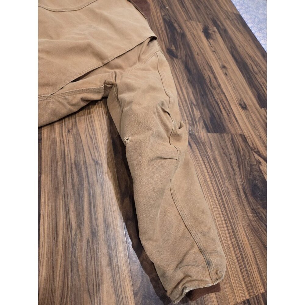 Vtg Carhartt Arctic Duck Canvas Chore Jacket Mens XL Brown Quilted Lined - Picture 16 of 16